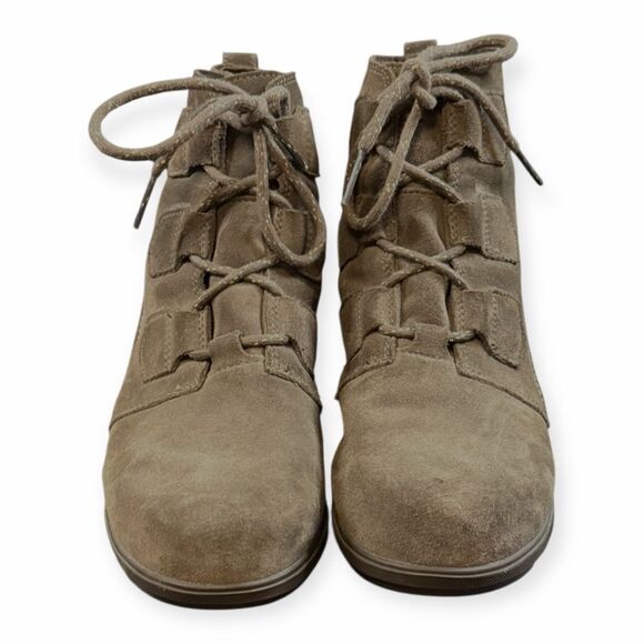 SOREL Women’s Brown Waterproof Leather Evie Lace Wedge Boot Size 11 - Picture 3 of 8